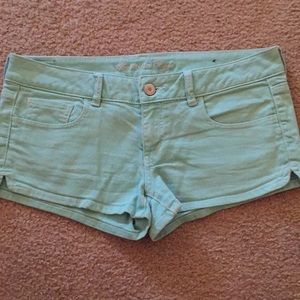 American Eagle Mint Short Shorts